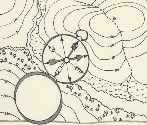 sketch map compass