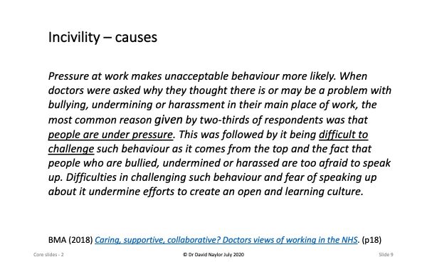 incivility causes
