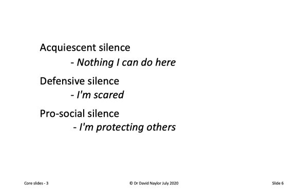 Qualities of silence in response to incivility